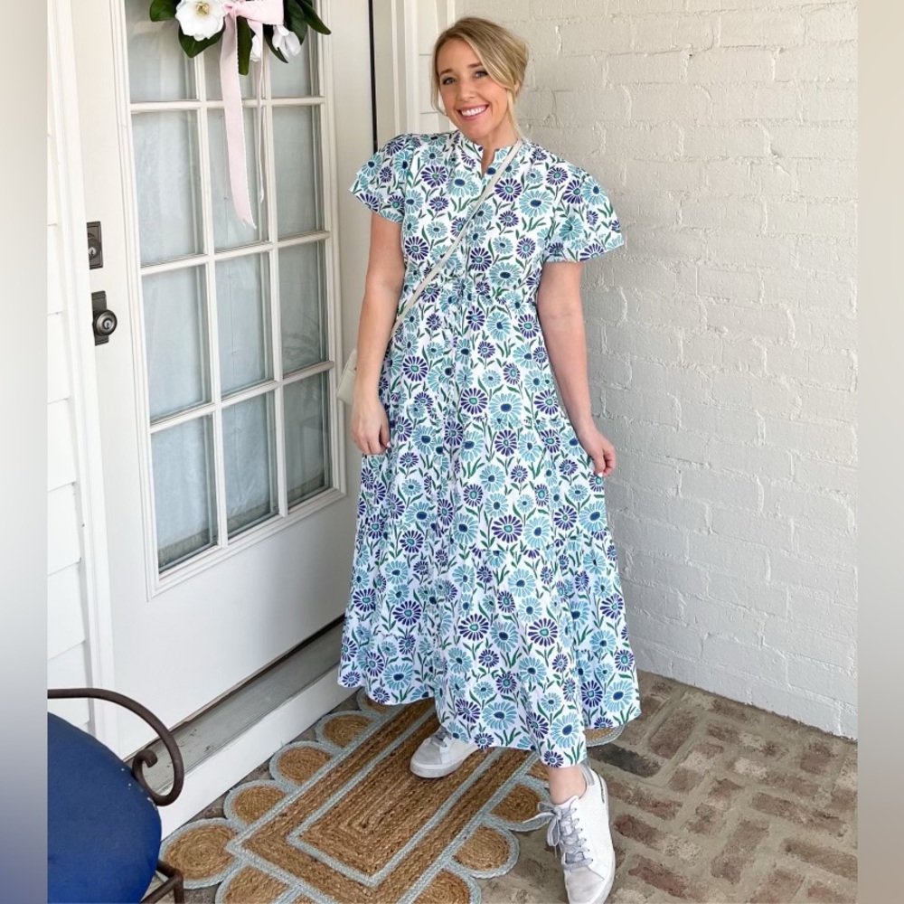 Victoria Dunn Floral Print Maxi Dress